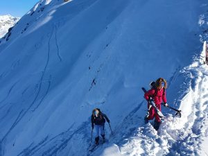 Skialp a lezení ledu v Davosu Švýcarsko